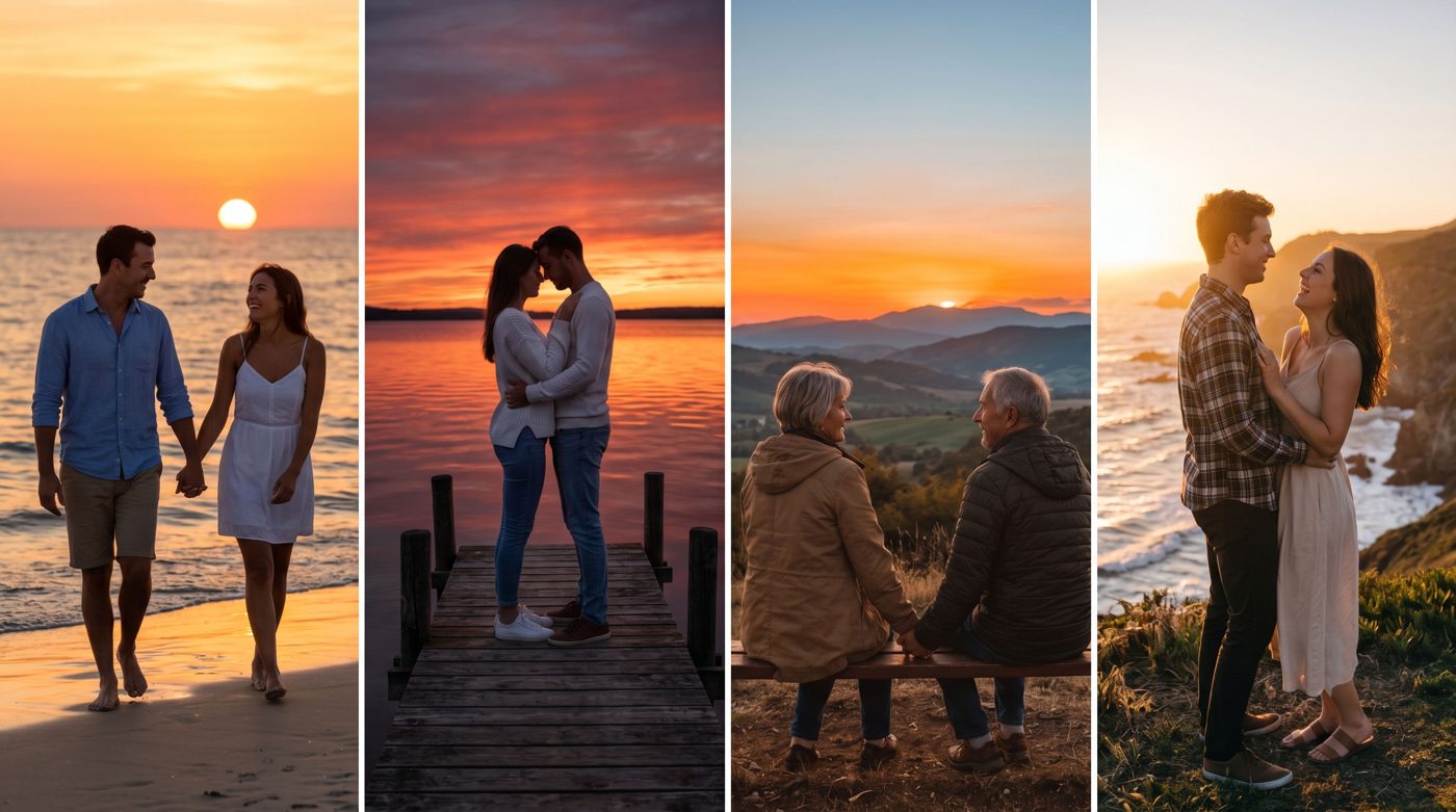 Golden Hour Love - Outdoor Sunset Couples Session