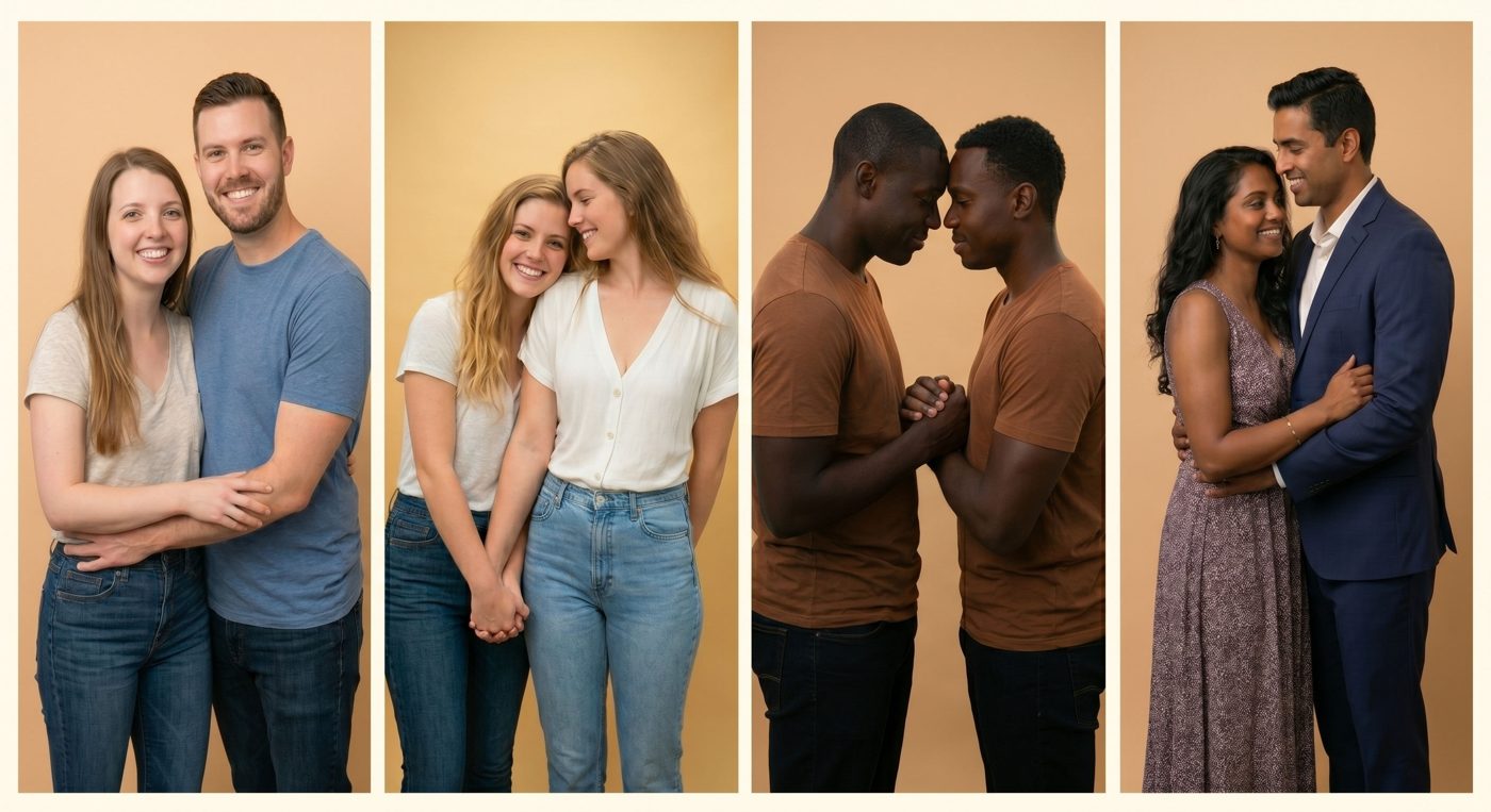 Love in the Spotlight - Studio Couples Session
