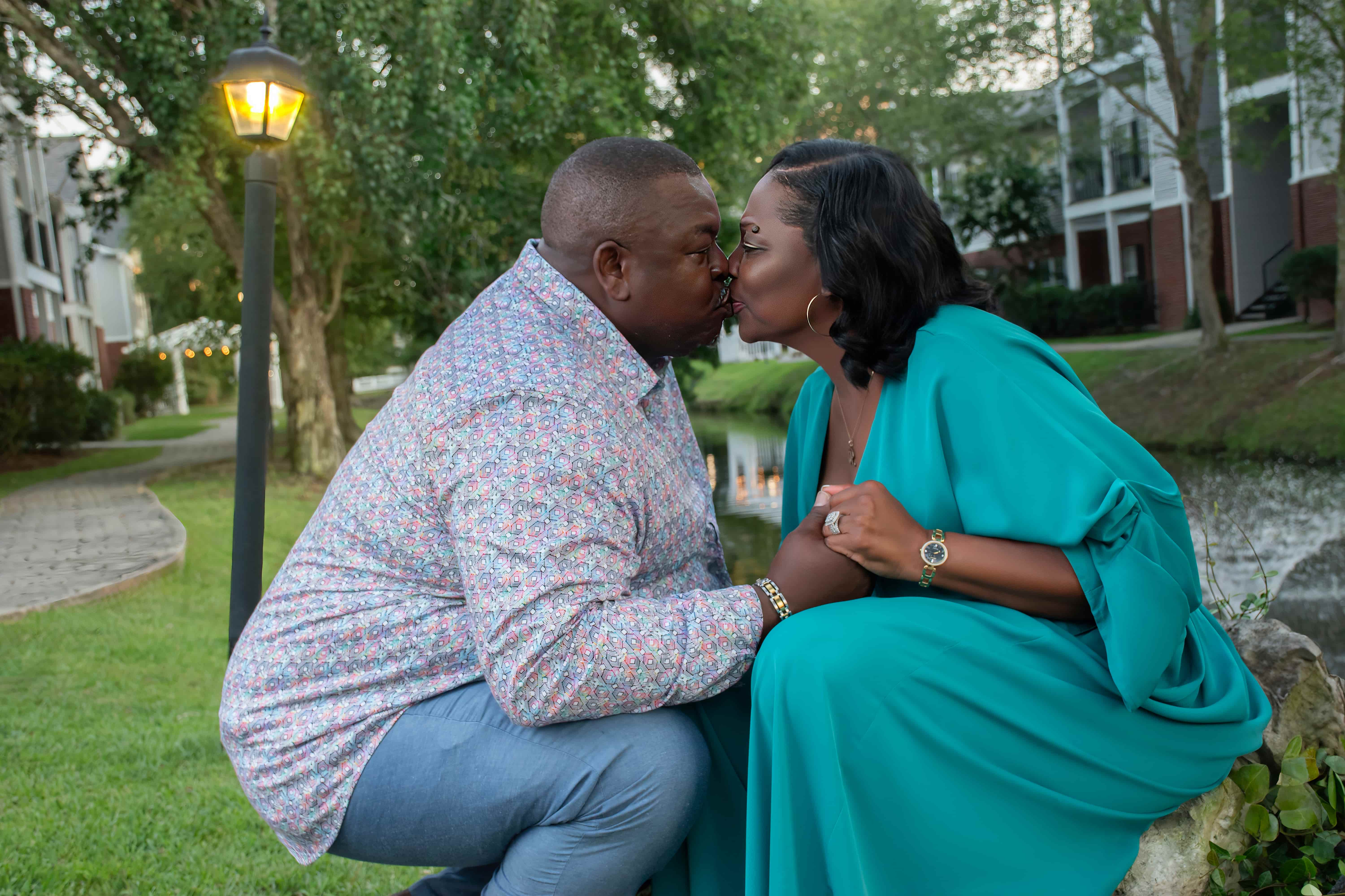 Mature couple garden anniversary portrait photography