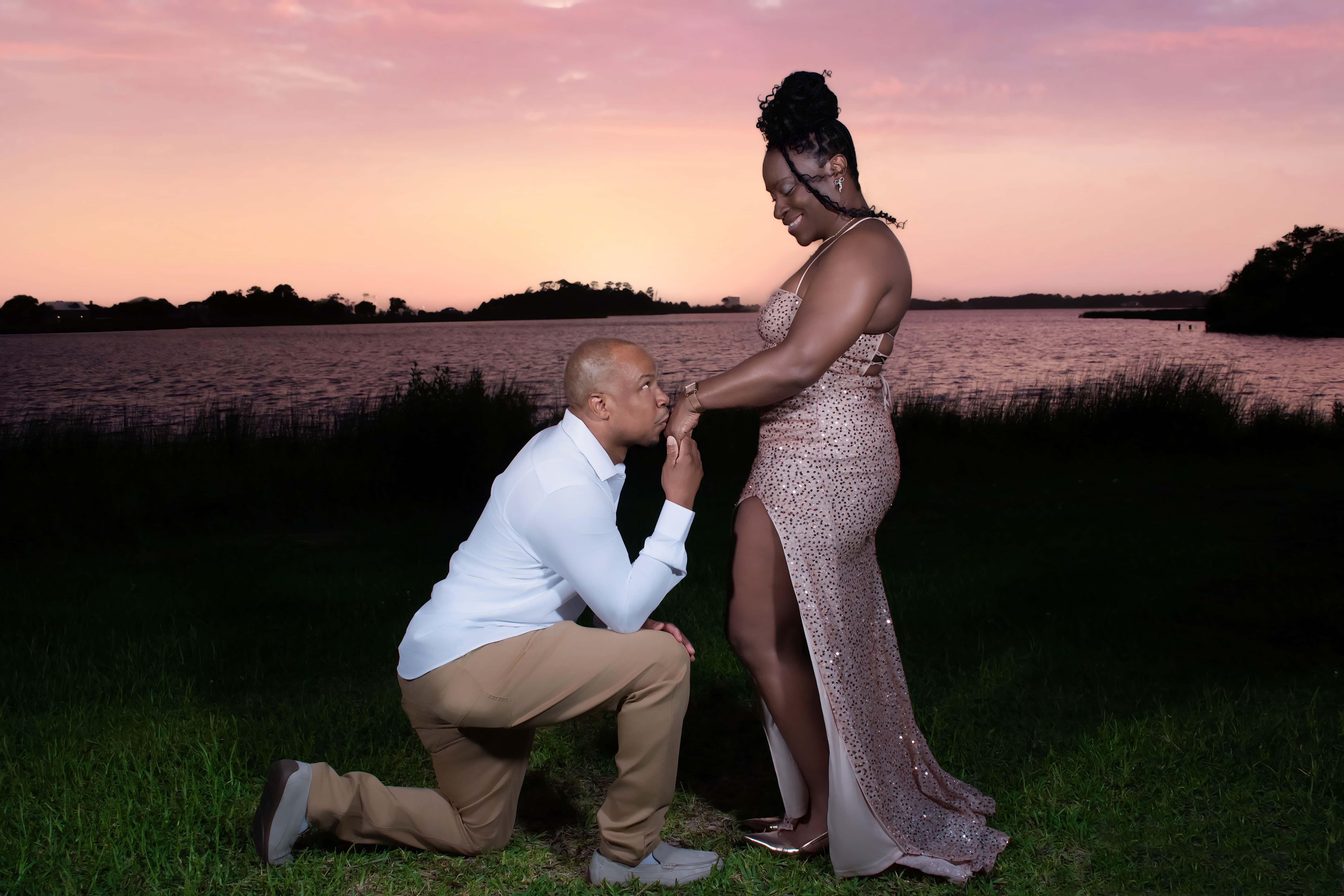 Elegant wedding gown intimate portrait photography