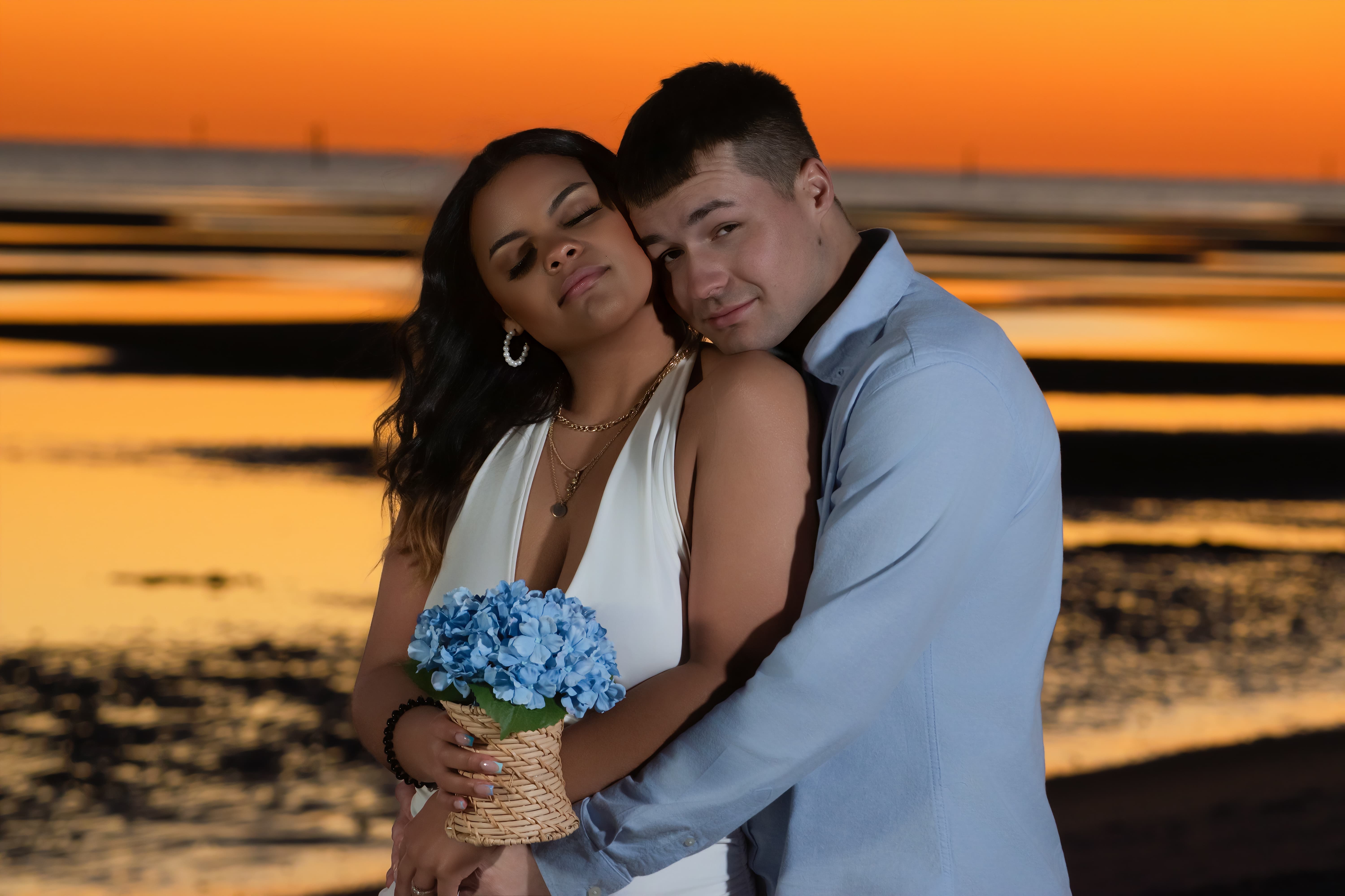 Elopement Package B intimate bouquet embrace