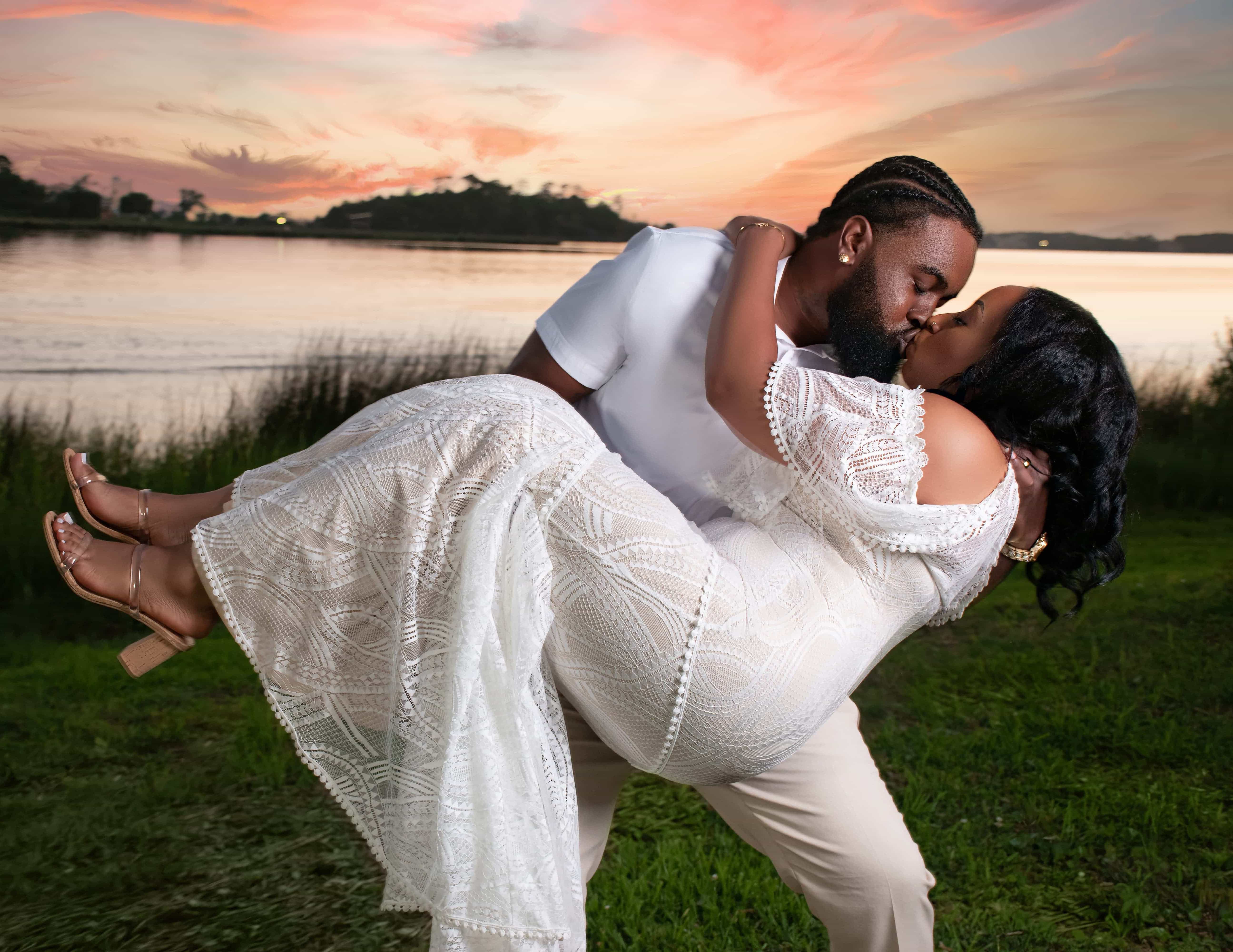 Elopement Package A marsh sunset elopement photography