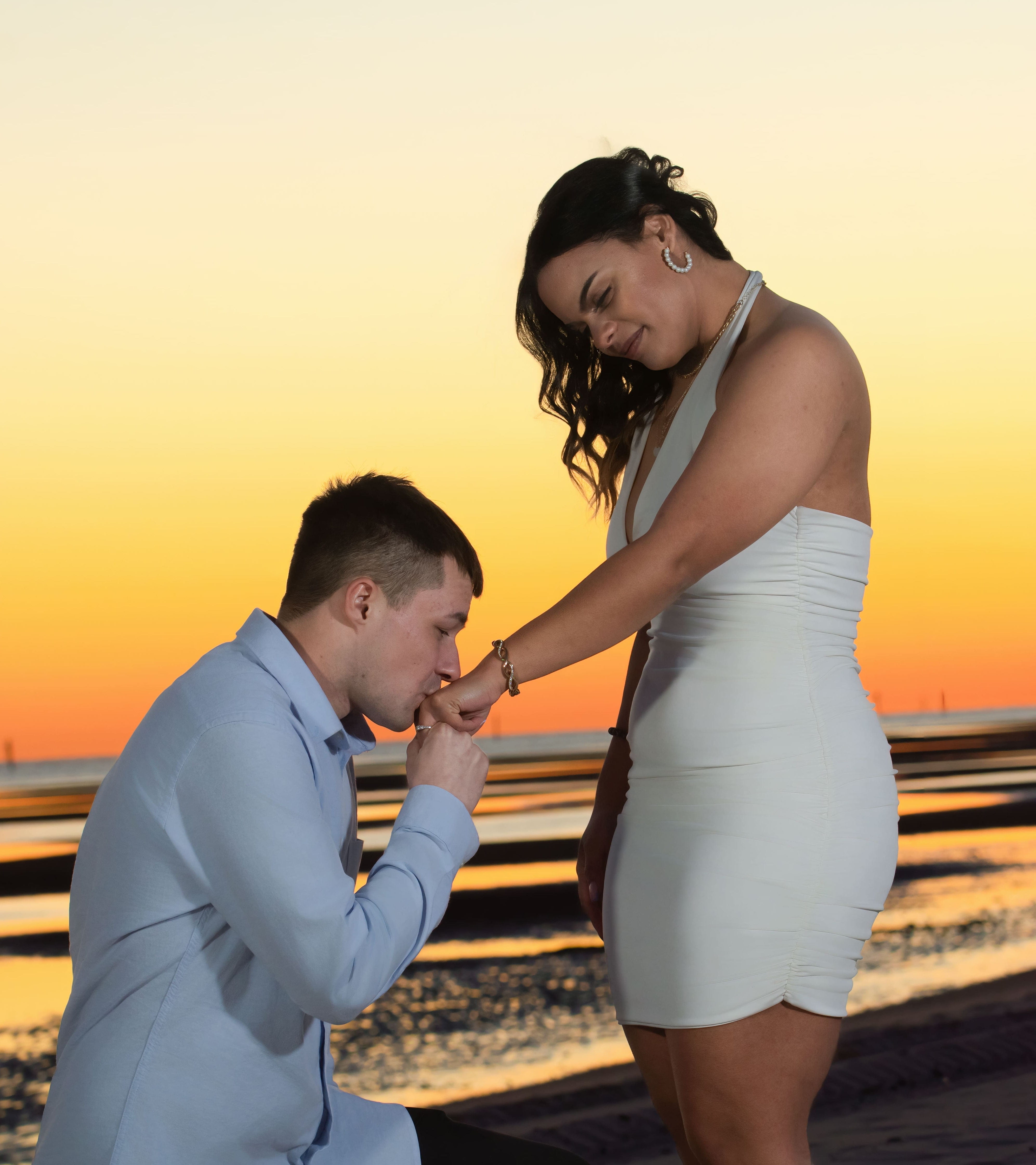 Elopement sunset beach photography on the Gulf Coast